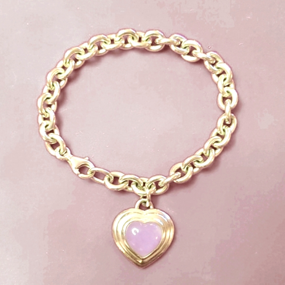 Lavender Purple Jade Charm Bracelet - Picture 8 of 8